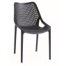 Moderní plastová židle do 150 kg do restaurace / kavárny / kuchyně / na terasu, černá