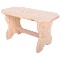 Malá dřevěná stolička v selském stylu, masiv borovice, 39x19x21 cm