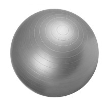 Velký gymnastický míč na cvičení nafukovací s pumpičkou šedý, průměr 75 cm