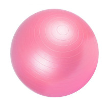 Velký gymnastický míč na cvičení nafukovací s pumpičkou růžový, průměr 75 cm
