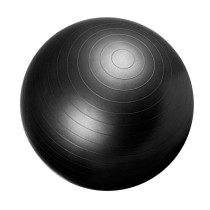 Velký gymnastický míč na cvičení nafukovací s pumpičkou černý, průměr 55 cm