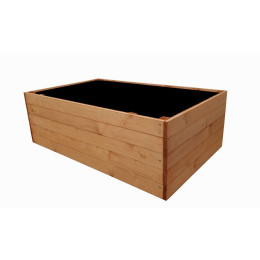 Dřevěný vyvýšený záhon masiv venkovní na bylinky a zeleninu, 125x78x41 cm