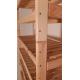 Nízký dřevěný policový regál z masivu 60x64x25 cm