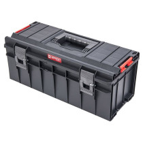 Kvalitní plastový kufr na nářadí, těsnění ve víku, černý, 56x28x26 cm