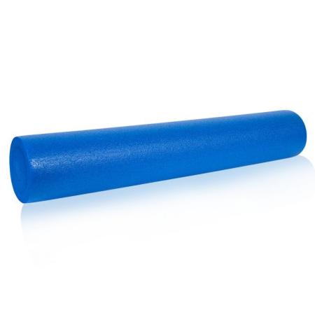 Měkký pěnový válec na pilates / cvičení / fitness, modrý, 90x15 cm