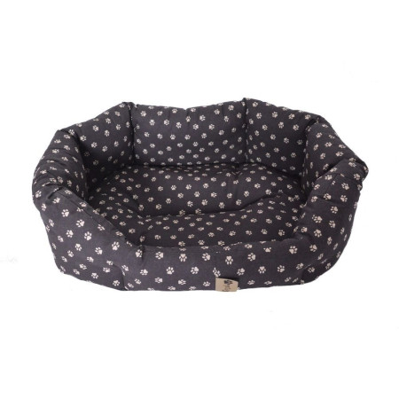 Pratelný pelech pro psa oválný s nepromokavým dnem, hnědý, 65x50x17 cm