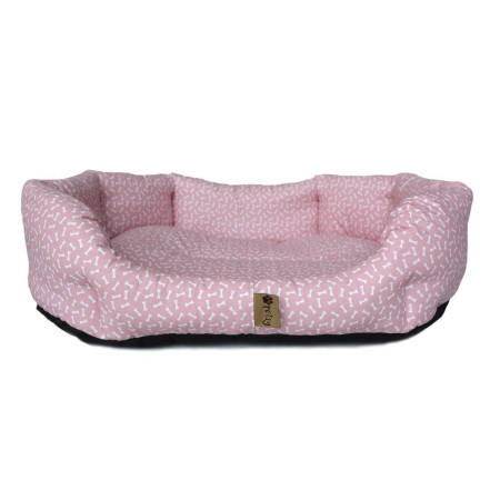 Pratelný pelech pro psa oválný s nepromokavým dnem, růžový, 65x50x17 cm
