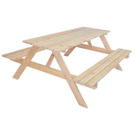 Venkovní pivní set stůl + 2 lavice, přírodní nelakovaná borovice, 180 cm