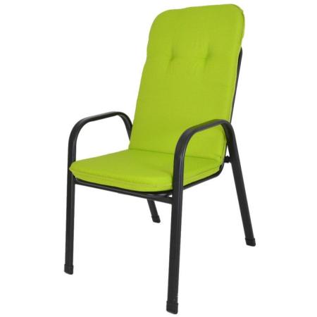 Podsedák na zahradní křeslo / židli s vysokým opěradlem, svítivě zelený, 116x50 cm