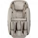 Luxusní elektrické masážní křeslo béžové s funkcí sklopení do polohy ležení