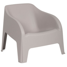 Šedé designové plastové křeslo na balkon / terasu / zahradu