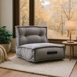 Sedací polštář (křeslo na podlahu) do obývacího / dětského pokoje, šedé