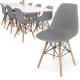 8x skandinávská židle s plastovým sedákem šedá do kuchyně / pokoje / jídelny / kavárny