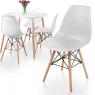 4x skandinávská židle s plastovým sedákem bílá do kuchyně / pokoje / jídelny / kavárny