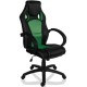 Kancelářská židle s plynulým nakloněním, sportovní design, zelená / černá