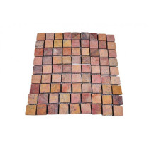 Obklad / dlažba - mozaika z přírodního červeného mramoru, 1 ks