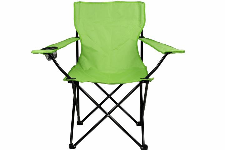 Skládací kempinková židle, světle zelená, 85 x 50 x 85 cm