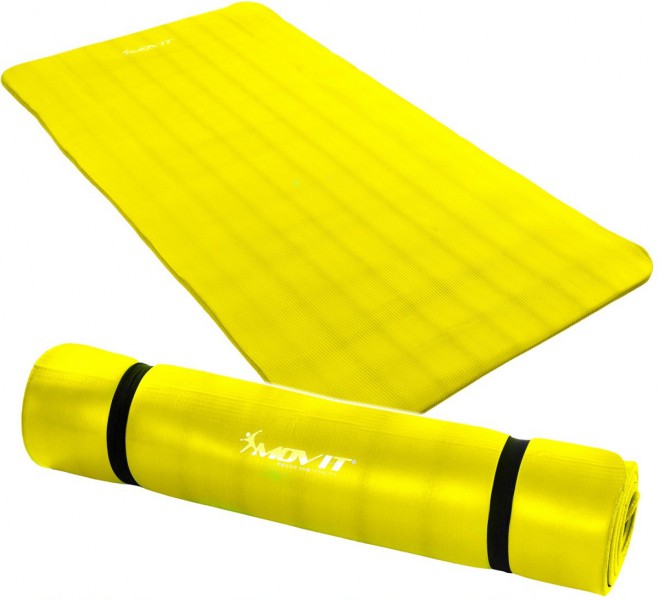 Podložka na jógu a cvičení 190x60x1,5 cm, žlutá