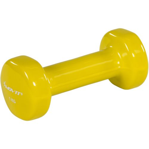 Fitness činky s vinylovým potahem 2x1 kg, žluté