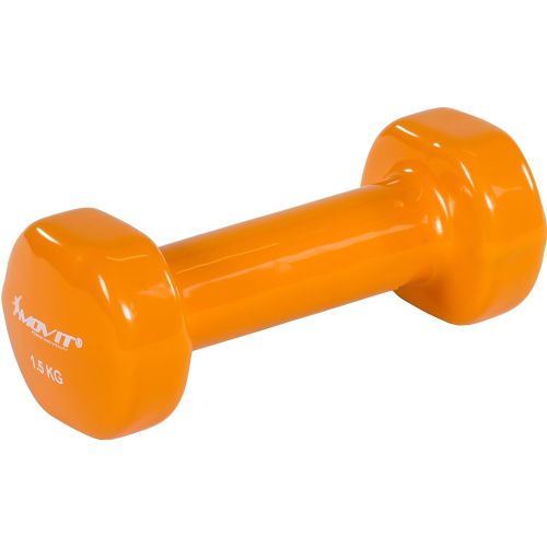 Fitness činky s vinylovým potahem 2x1,5 kg, oranžové