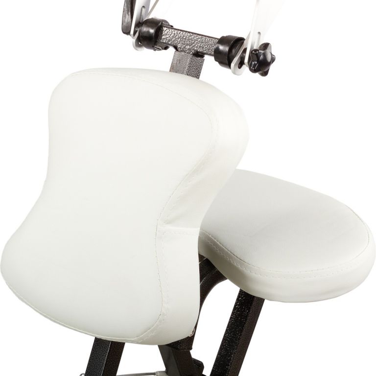 Profesionální masážní židle skládací, nosnost 130 kg, bílá