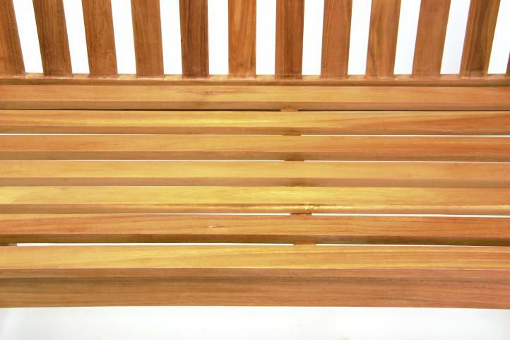 Dřevěná zahradní lavice pro 2 osoby 120 cm, teakové dřevo