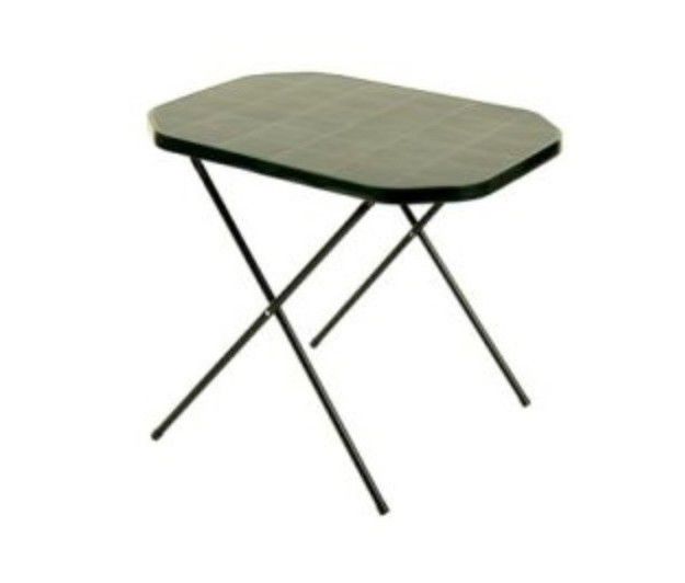 Skládací kempinkový stolek kov / plast, zelený