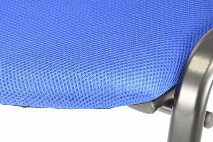 4 ks kovová židle s polstrovaným sedákem, modrá