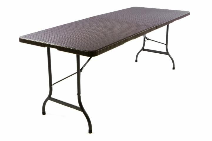 Skládací zahradní set stolu a lavic, ratan vzhled