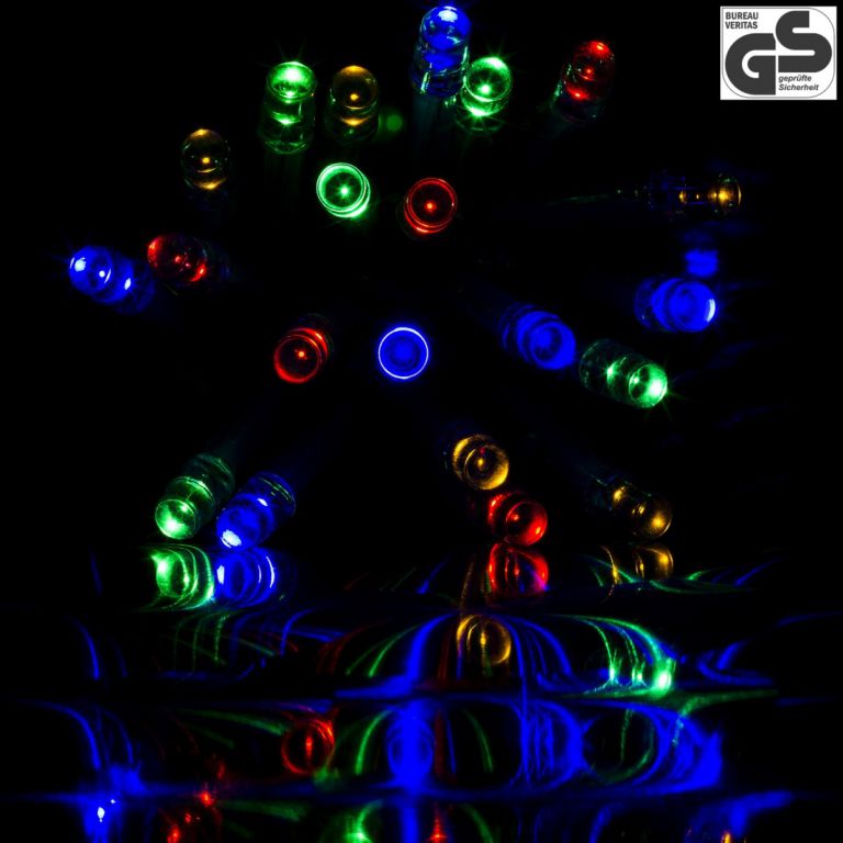 Vánoční LED řetěz voděodolný, exteriér / interiér, 50 LED diod, 5 m, barevný
