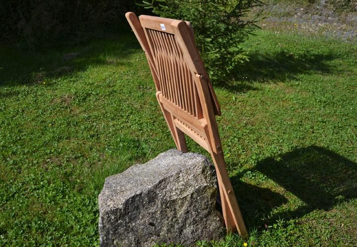 2 ks dřevěná zahradní skládací židle, teakové dřevo
