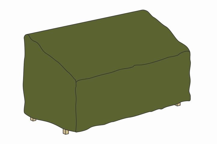 Ochranná plachta na zahradní lavici, zelená, 150 x 62 x 90 cm