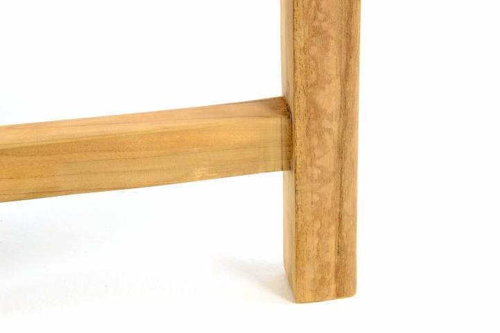 Masivní zahradní nábytek- teakové dřevo, stůl + lavice, 135 cm