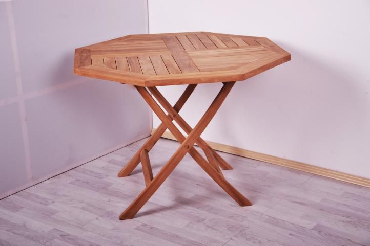 Menší sestava venkovního nábytku, stůl+ 4 židle, teakové dřevo