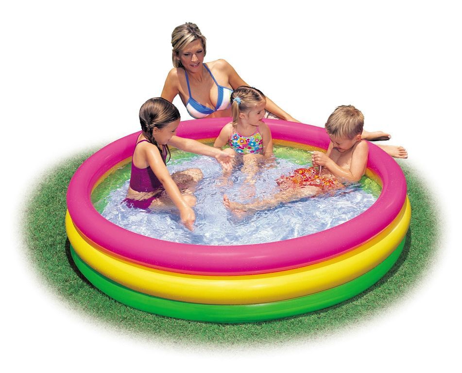 Barevný dětský nafukovací bazének, průměr 114 cm