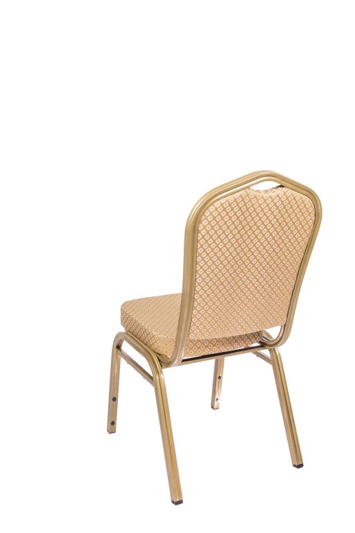 Konfereční / kongresová židle s kovovým rámem, polstrovaná, béžová