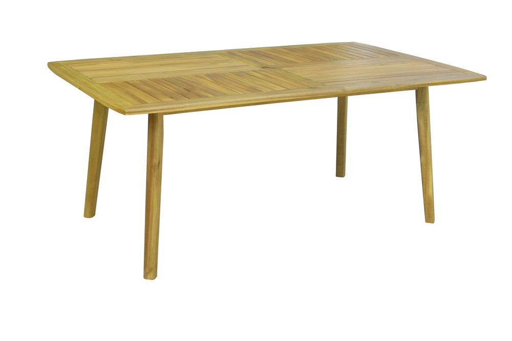 Dřevěný obdélníkový stůl na zahradu / terasu, dřevo akácie, 110x180 cm