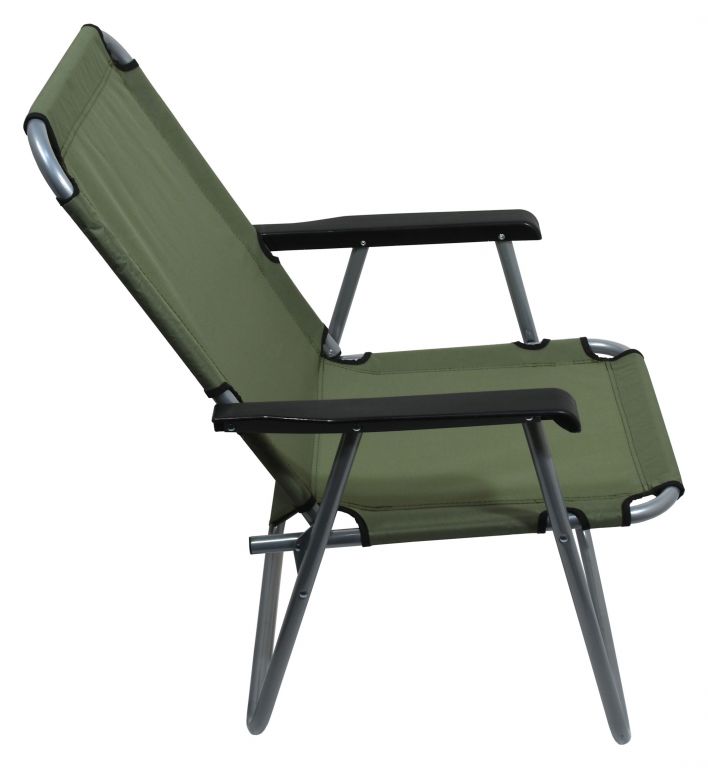Skládací přenosná židlička do kempu / do přírody, tmavě zelená