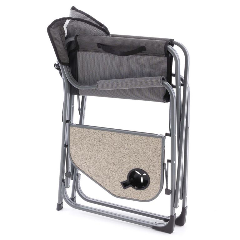 2 ks luxusní kempinková / rybářská židle s výklopným stolkem, nosnost 110 kg