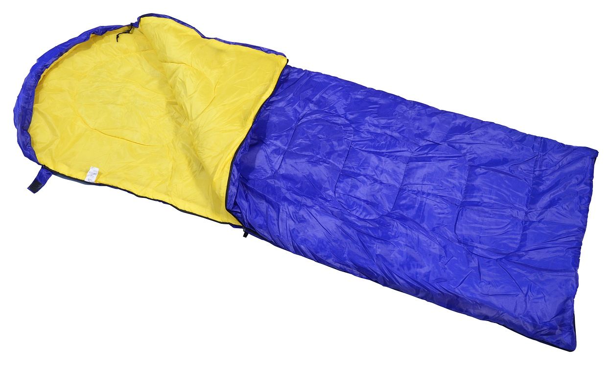 Lehký dekový spací pytel modrý, 10°C