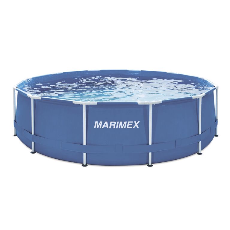 Nadzemní bazén kulatý s kovovým rámem, modrý, bez filtrace, 3,66x0,99 m