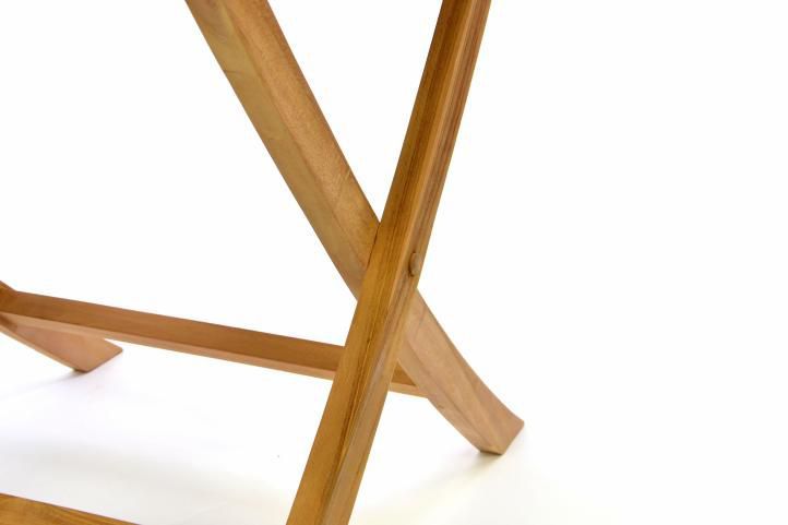 Čtvercový balkonový stolek z teakového dřeva, 80x80 cm