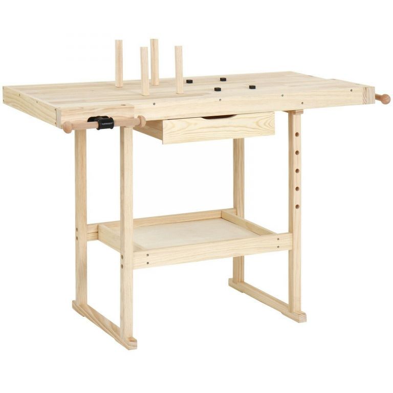 Dřevěný ponk- pracovní stůl do dílny 127x57,5 cm