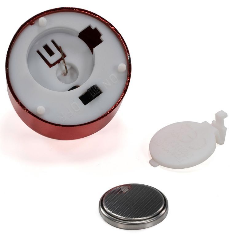 4x malá červená elektrická svíčka na baterie LED, průměr 37 mm