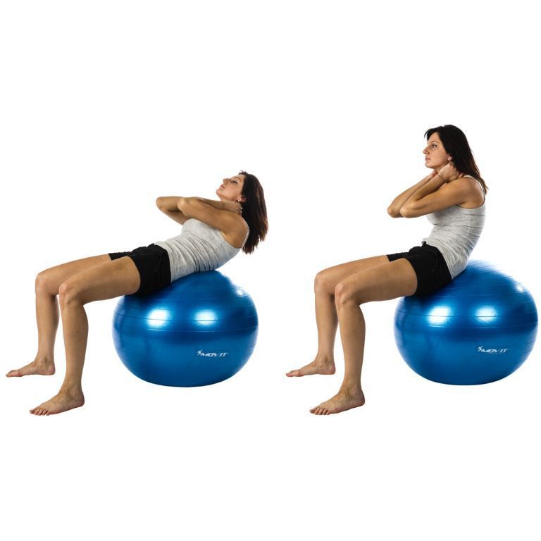 Velký nafukovací gymnastický míč pro sezení / cvičení / rehabilitace, červený, vč. pumpy, 55 cm