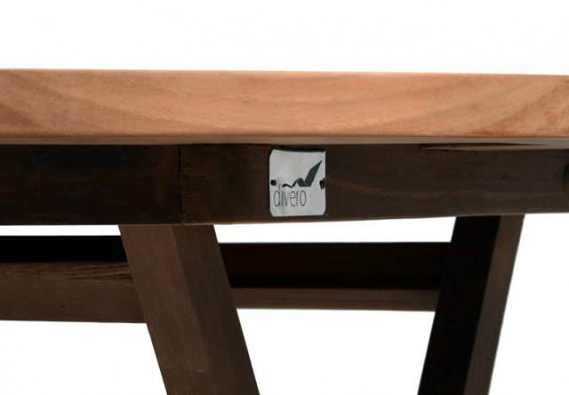Kulatý zahradní stolek z teakového dřeva, 75 cm