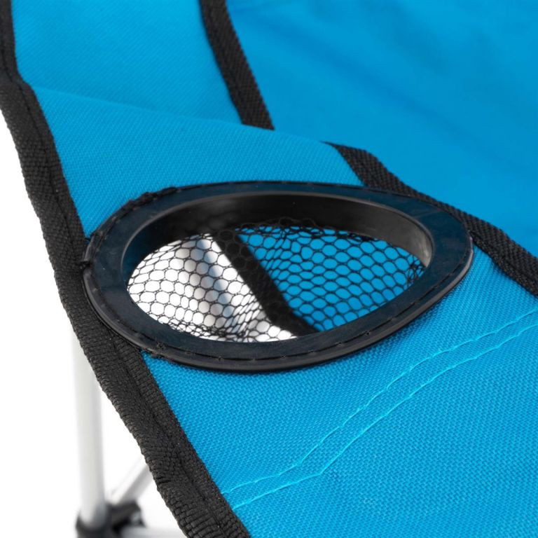 2x kempigová / rybářská skládací židlička s kapsou na drobnosti, modrá, do 120 kg