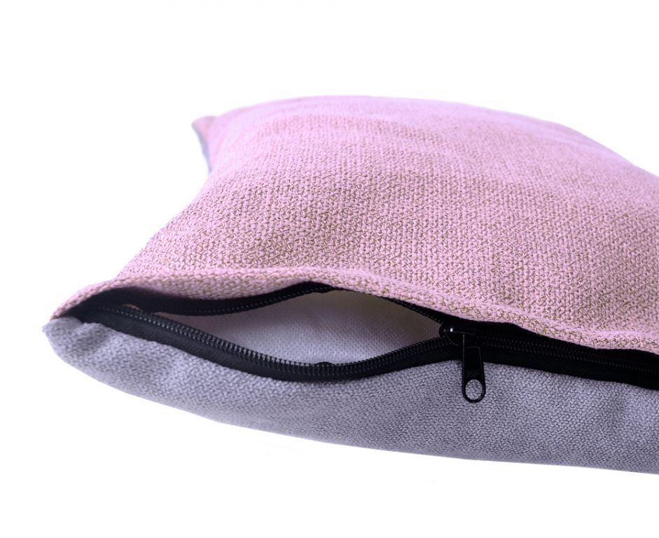 Psí pelíšek světle růžový s vyjímatelným polštářem na zip, pratelný, 55x42 cm