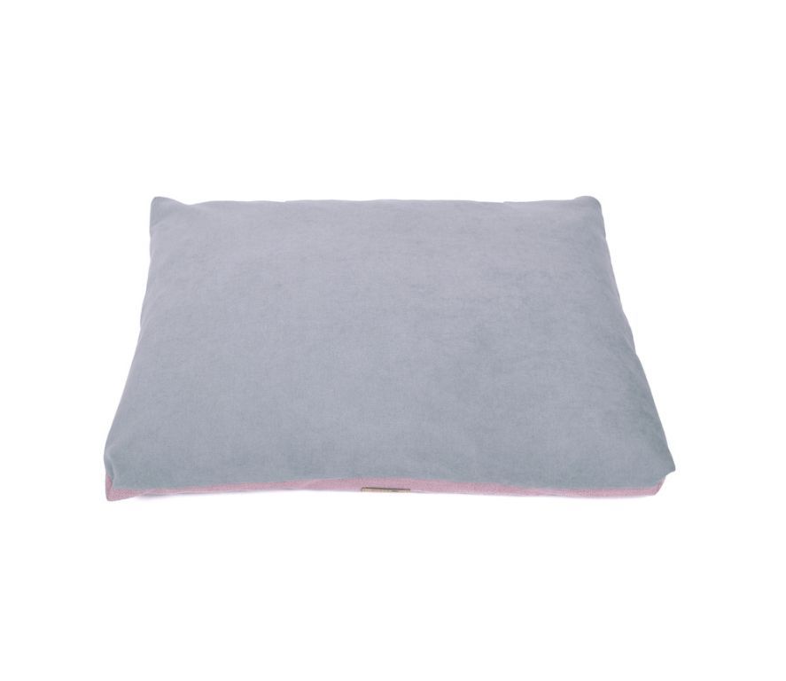 Kvalitní odolný polštář pro psa se snímatelným pratelným potahem na zip, růžová / šedá, 120x80 cm