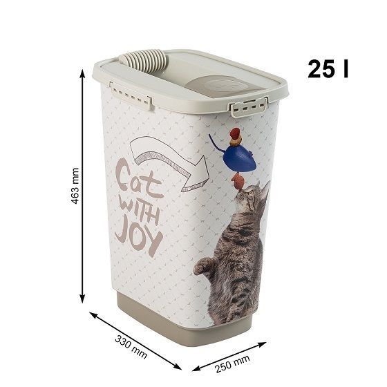 Plastový box na suché krmivo pro kočky 25 L